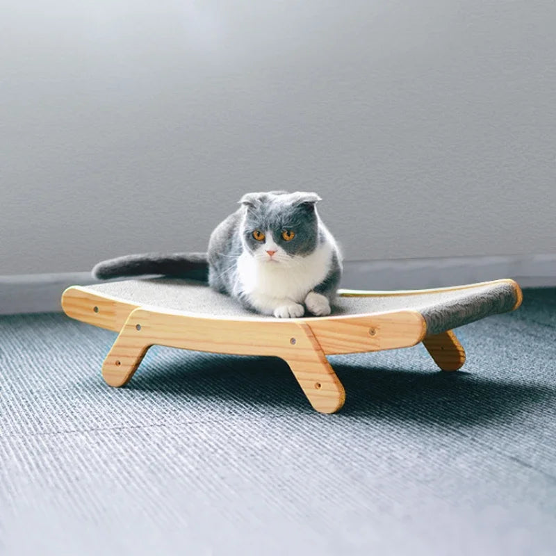 Wooden Cat Scratcher Scraper Detachable Lounge Bed 3 In 1 Scratching Post For Cats Training Grinding Claw Toys Cat Scratch Board