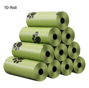 10 rolls Pet Biodegradable Trash Bag Dog Poop Bags Bulk Biobase Leakproof Poop Bag Degradable Cat Waste Bags Pet Supplies