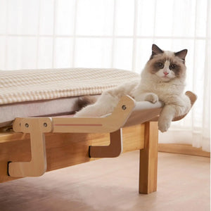 Pet Cat Window Hammock Bed Wooden Assembly