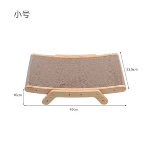 Wooden Cat Scratcher Scraper Detachable Lounge Bed 3 In 1 Scratching Post For Cats Training Grinding Claw Toys Cat Scratch Board