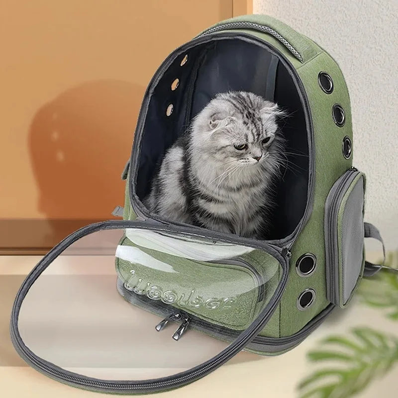 Transparent Pet Cat Carrier Bag Outdoor Travel Backpack for Cats Small Dogs Breathable Cat Carrying Bag Pet Supplies Transparent