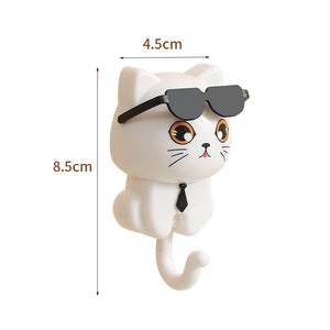 Cute Cartoon Wall Hook Creative Hooks Home Clothes Hook Cute Pet Style Hook Eye Rotation Cat Hook Clothing Key Hanger