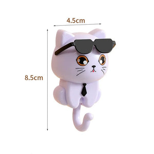 Cute Cartoon Wall Hook Creative Hooks Home Clothes Hook Cute Pet Style Hook Eye Rotation Cat Hook Clothing Key Hanger