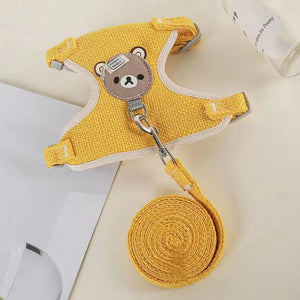 Dog leash Winnie the Pooh harness leash cat walking dog small dog Teddy vest style harness pet supplies