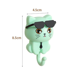 Cute Cartoon Wall Hook Creative Hooks Home Clothes Hook Cute Pet Style Hook Eye Rotation Cat Hook Clothing Key Hanger