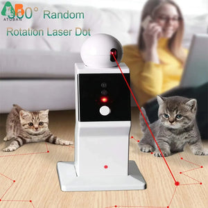 ATUBAN Cat Laser Toy Automatic,Random Moving Interactive Laser Cat Toy for Indoor Cats,Kittens,Dogs,Cat Red Dot Exercising Toy