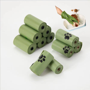 10 rolls Pet Biodegradable Trash Bag Dog Poop Bags Bulk Biobase Leakproof Poop Bag Degradable Cat Waste Bags Pet Supplies