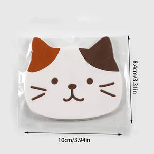 Cute Cat Coaster Silicone Cup Mat Drink Coaster