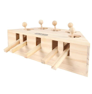 Interactive Wooden Cat Toy with Whack-a-Mole Design